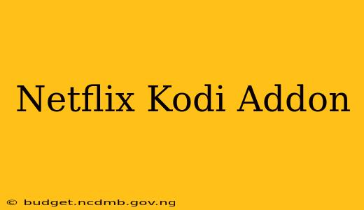Netflix Kodi Addon