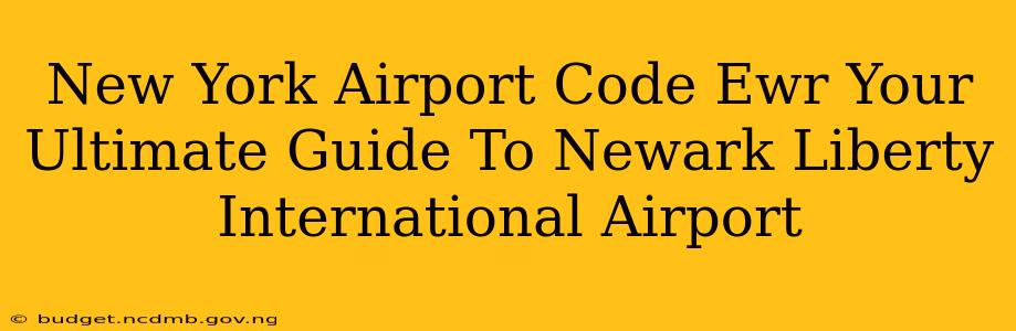 New York Airport Code Ewr Your Ultimate Guide To Newark Liberty International Airport