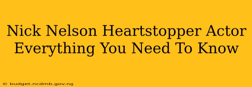 Nick Nelson Heartstopper Actor Everything You Need To Know