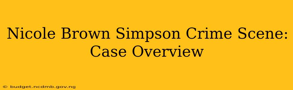Nicole Brown Simpson Crime Scene: Case Overview