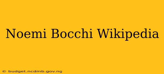 Noemi Bocchi Wikipedia