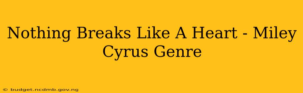 Nothing Breaks Like A Heart - Miley Cyrus Genre