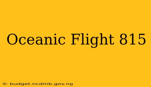 Oceanic Flight 815