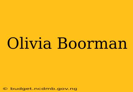 Olivia Boorman