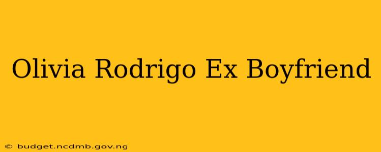 Olivia Rodrigo Ex Boyfriend
