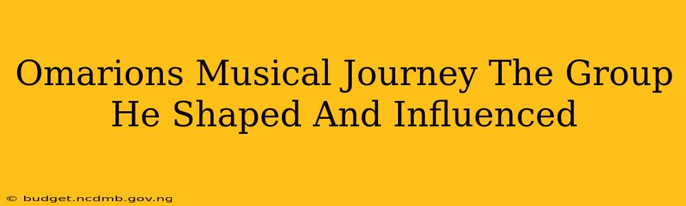 Omarions Musical Journey The Group He Shaped And Influenced