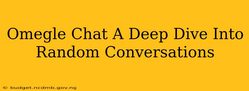 Omegle Chat A Deep Dive Into Random Conversations