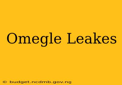 Omegle Leakes