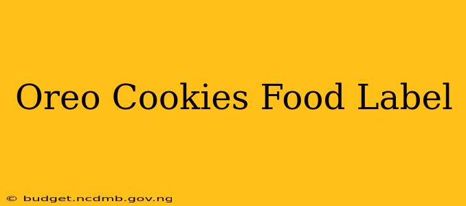 Oreo Cookies Food Label