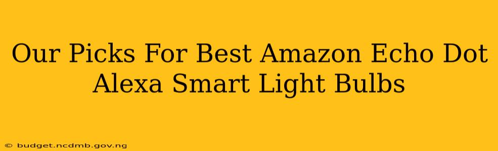 Our Picks For Best Amazon Echo Dot Alexa Smart Light Bulbs