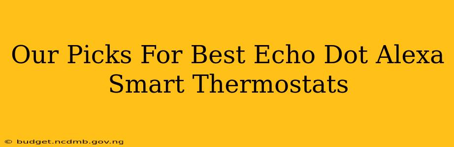 Our Picks For Best Echo Dot Alexa Smart Thermostats