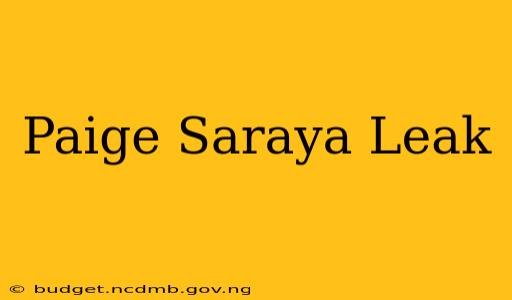 Paige Saraya Leak
