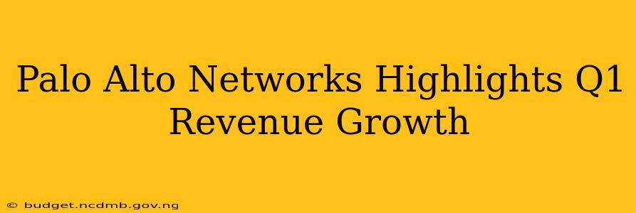 Palo Alto Networks Highlights Q1 Revenue Growth