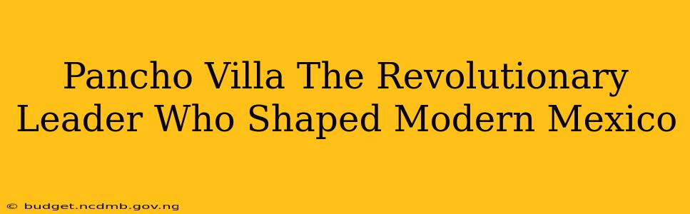 Pancho Villa The Revolutionary Leader Who Shaped Modern Mexico