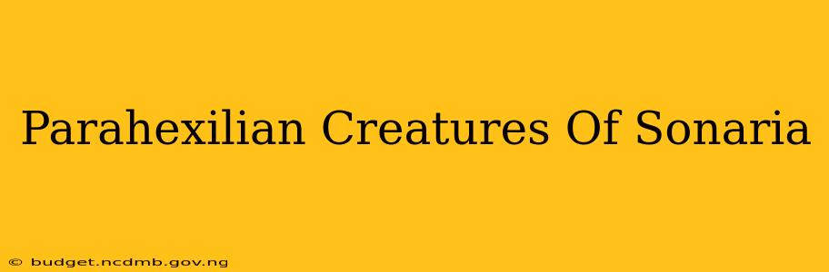 Parahexilian Creatures Of Sonaria