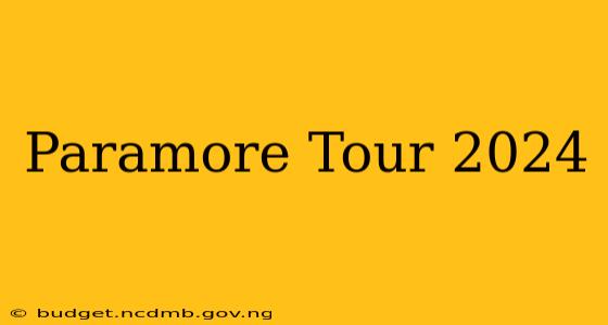 Paramore Tour 2024