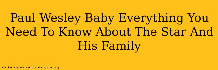 Paul Wesley Baby Everything You Need To Know About The Star And His Family