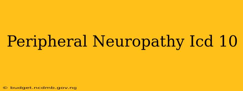 Peripheral Neuropathy Icd 10