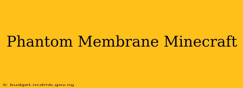 Phantom Membrane Minecraft