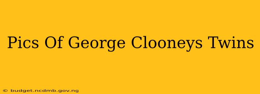 Pics Of George Clooneys Twins