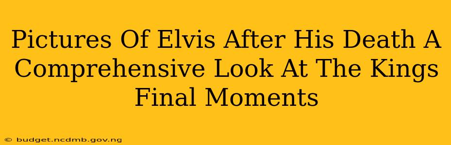 Pictures Of Elvis After His Death A Comprehensive Look At The Kings Final Moments