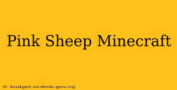 Pink Sheep Minecraft