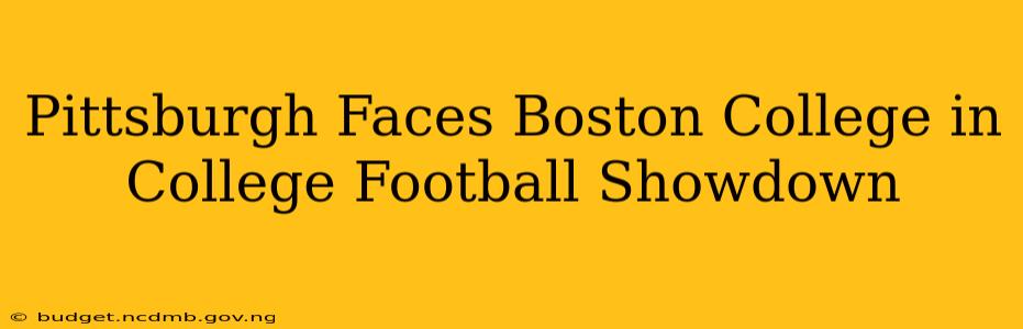 Pittsburgh Faces Boston College in College Football Showdown