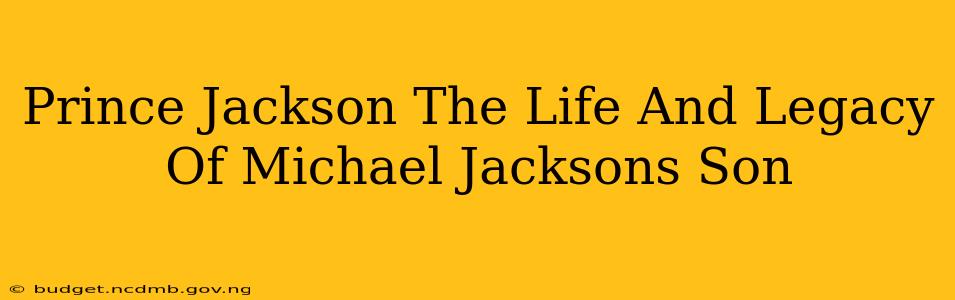 Prince Jackson The Life And Legacy Of Michael Jacksons Son