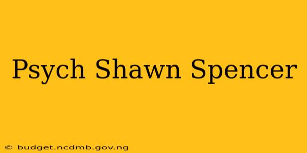 Psych Shawn Spencer