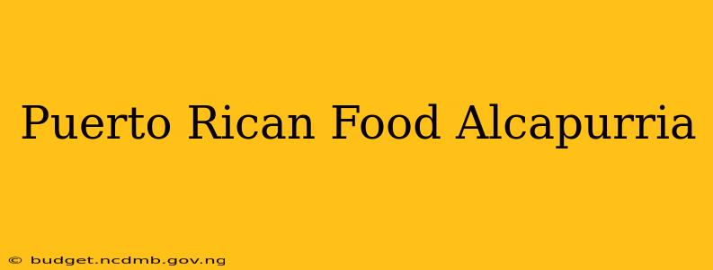 Puerto Rican Food Alcapurria