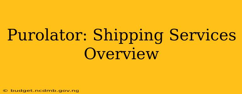 Purolator: Shipping Services Overview