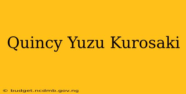 Quincy Yuzu Kurosaki
