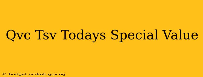 Qvc Tsv Todays Special Value