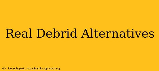 Real Debrid Alternatives