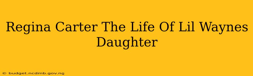 Regina Carter The Life Of Lil Waynes Daughter