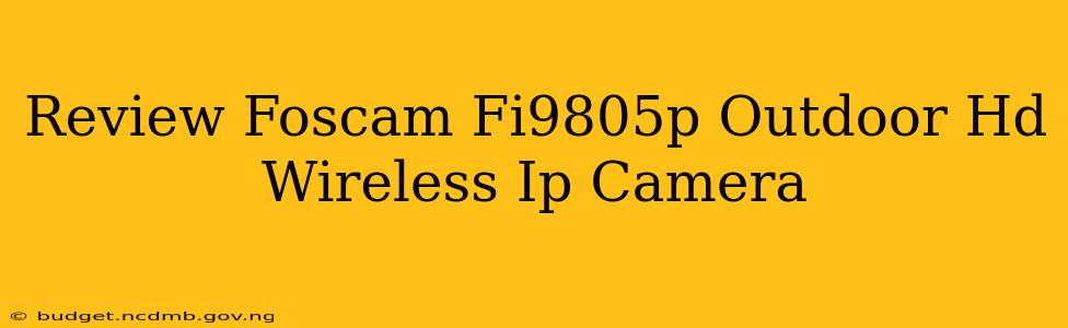 Review Foscam Fi9805p Outdoor Hd Wireless Ip Camera