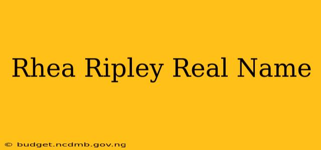 Rhea Ripley Real Name