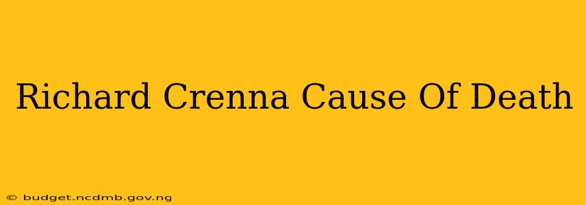 Richard Crenna Cause Of Death