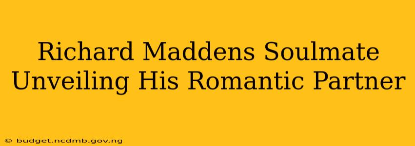 Richard Maddens Soulmate Unveiling His Romantic Partner