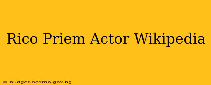 Rico Priem Actor Wikipedia