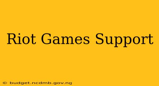 Riot Games Support