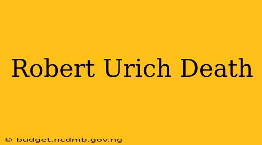 Robert Urich Death