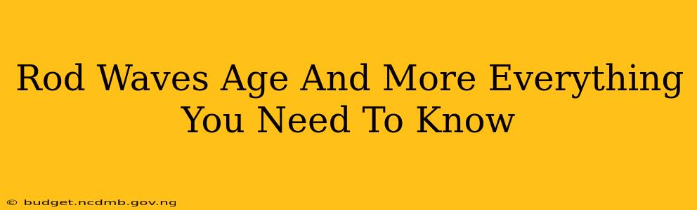 Rod Waves Age And More Everything You Need To Know
