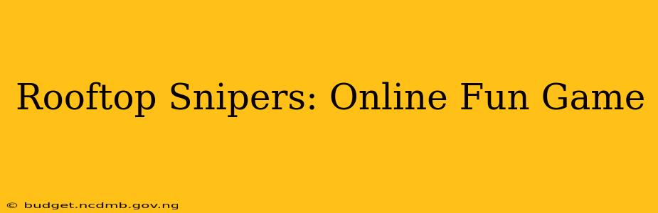 Rooftop Snipers: Online Fun Game