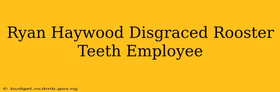 Ryan Haywood Disgraced Rooster Teeth Employee