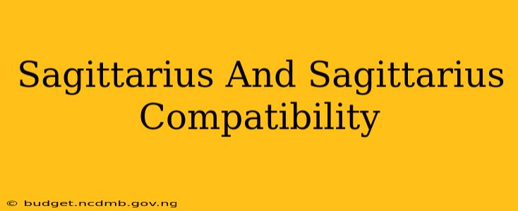 Sagittarius And Sagittarius Compatibility