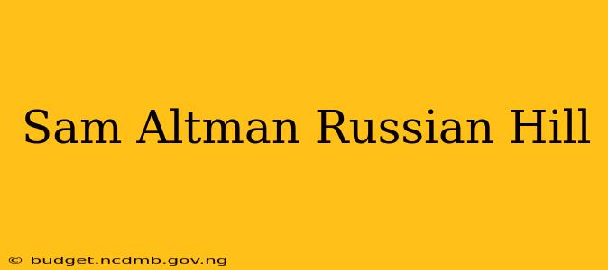Sam Altman Russian Hill