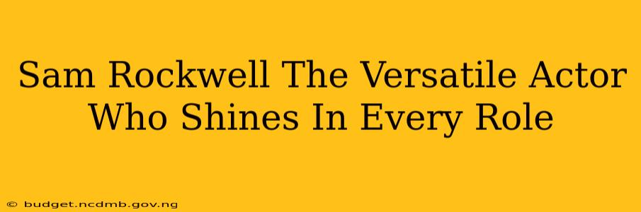 Sam Rockwell The Versatile Actor Who Shines In Every Role