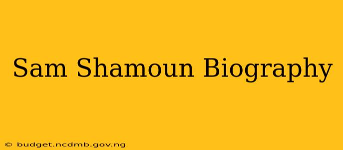 Sam Shamoun Biography