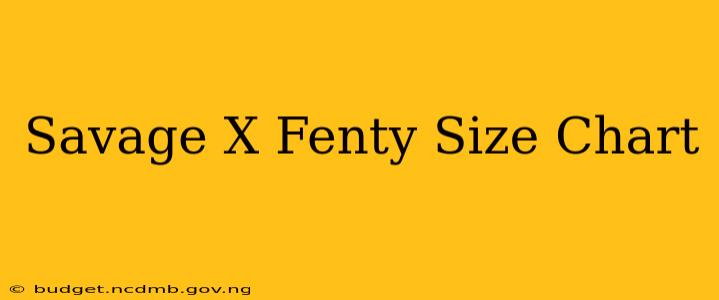 Savage X Fenty Size Chart